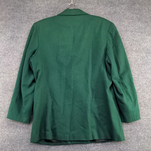 Billycoat Women's Blazer Jacket Green Actual 44x30.5 Wool Blend Double Breasted - Picture 2 of 12